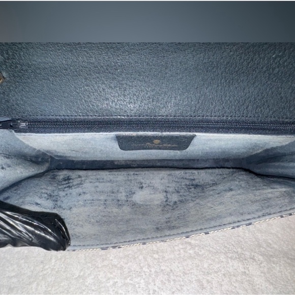 GUCCI GG Canvas Shoulder Bag PVC Leather Gray Navy - Picture 2 of 11